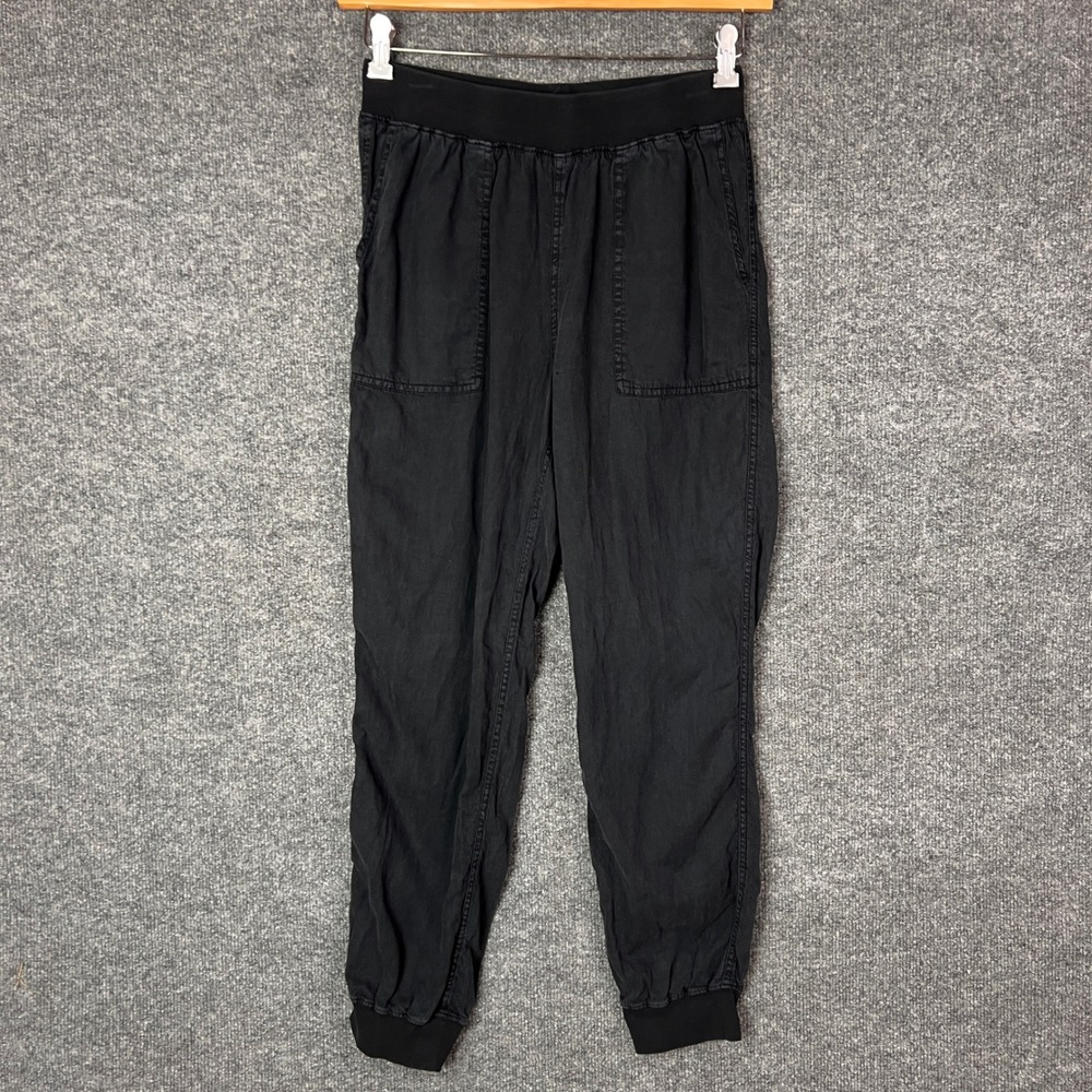 Faherty Black‎ Jogger Pants Elastic Waist Pockets Relaxed Fit Womens Medium